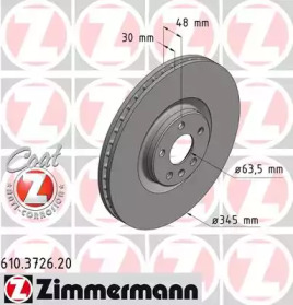 ZIMMERMANN 610372620 -  Тормозной диск
