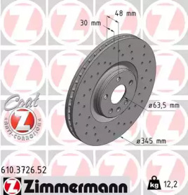 ZIMMERMANN 610372652 -  Тормозной диск
