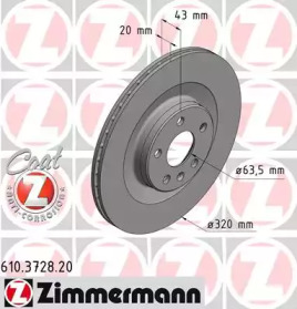 ZIMMERMANN 610372820 -  Тормозной диск