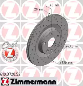 ZIMMERMANN 610372852 -  Тормозной диск