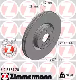 ZIMMERMANN 610372920 - Тормозной диск