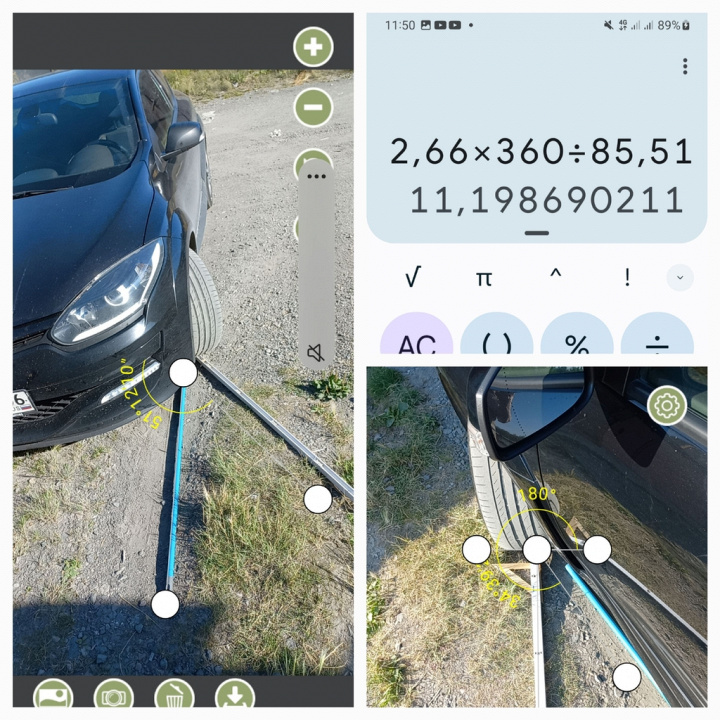 Расчет чувствительности руля или steering ratio